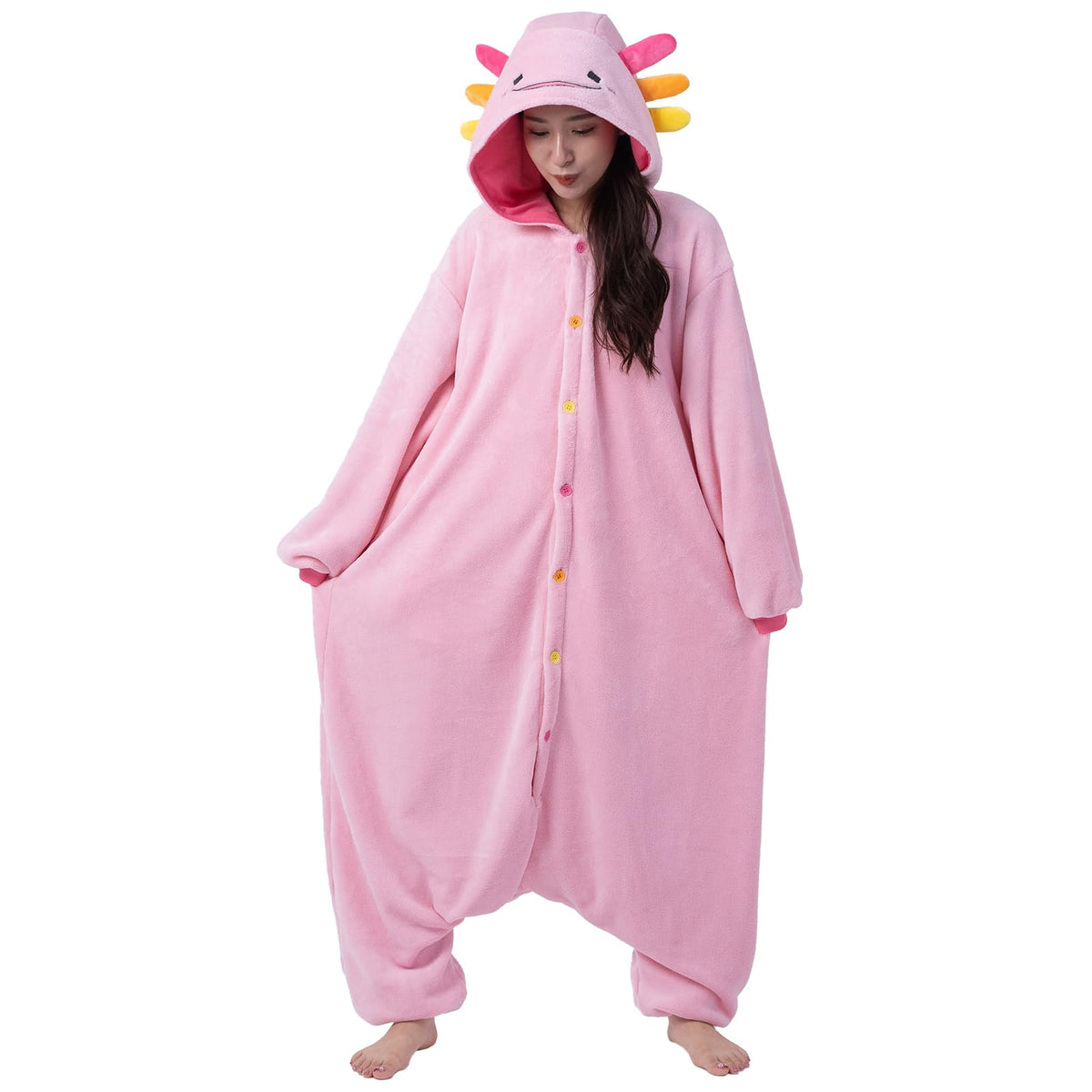 SAZAC Kigurumi - Axolotl - Onesie Jumpsuit Halloween Costume