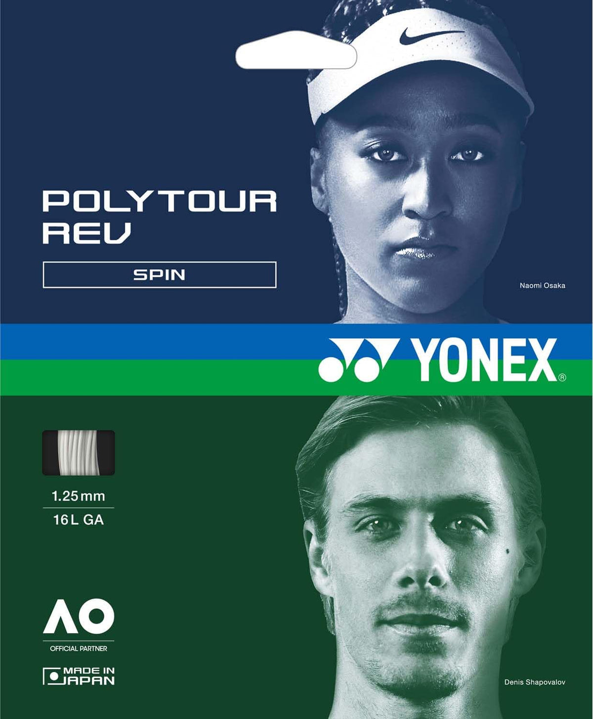 ACEDIS ヨネックス(YONEX) テニス 硬式テニス ストリング ポリツアーレブ 125 ガット 高回転スピン ホワイト(011) PTGR125