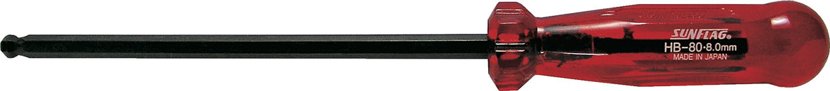 Sunflag HB-80 Ball Point Screwdriver, 0.3 inches (8.0 mm)