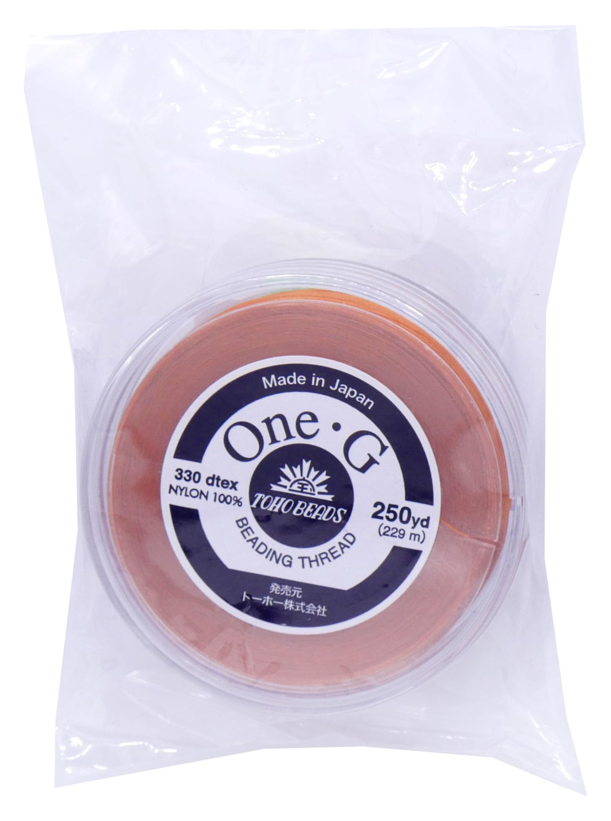 TOHO PT-15 One G Beads Stitch Dedicated Thread Large Roll #40 Orange Approx. 902.2 ft (229 m)