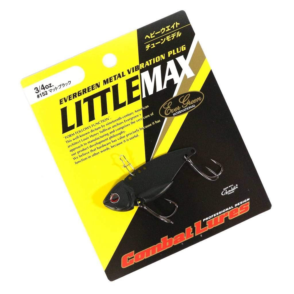Evergreen Metal Vibe Little Max Heavyweight Tune Model #152 Lure, 3/4 oz, Matte Black New