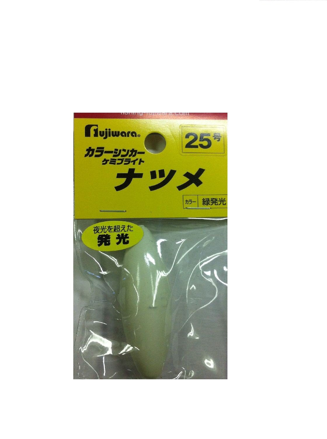 Fujiwara Chemi Bright Sinker, Jujube No. 25, Green Luminescent
