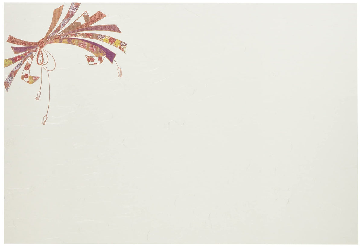 Wakaizumi Lacquerware B-20-15 Washi Table Mat, Size 3 inches Long, Hand Unryu Washi Mat, Point Pattern Series, Noshi Crest, Cloud Flow, 100 Sheets