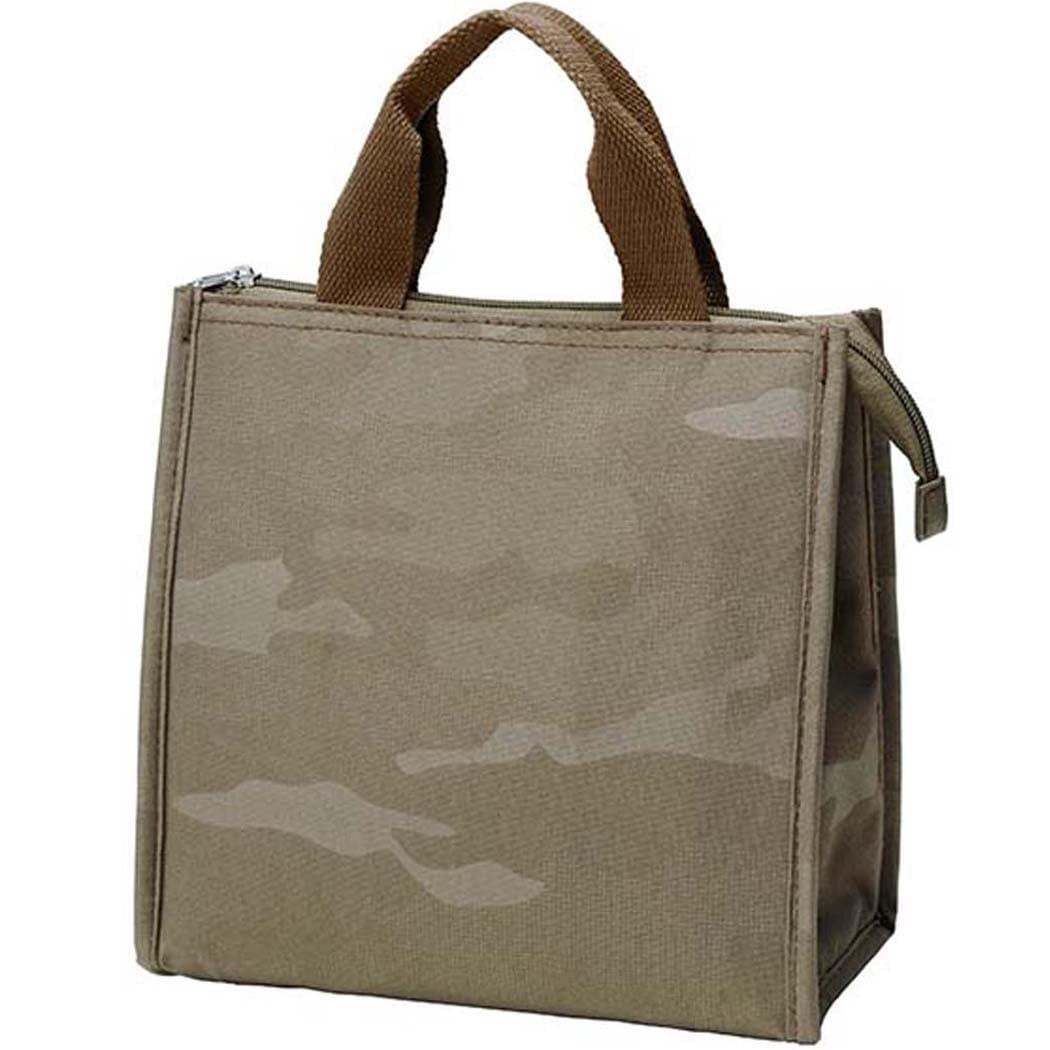 トルネ TORUNE BONTE P-3621 Insulated Lunch Bag, Square Shape, Camo Olive, Aluminum Inner Surface, High Cold Insulation, Width 10.0 x Height 9.6 x Depth 5.1 inches (25.5 x 24.5 x 13 cm)