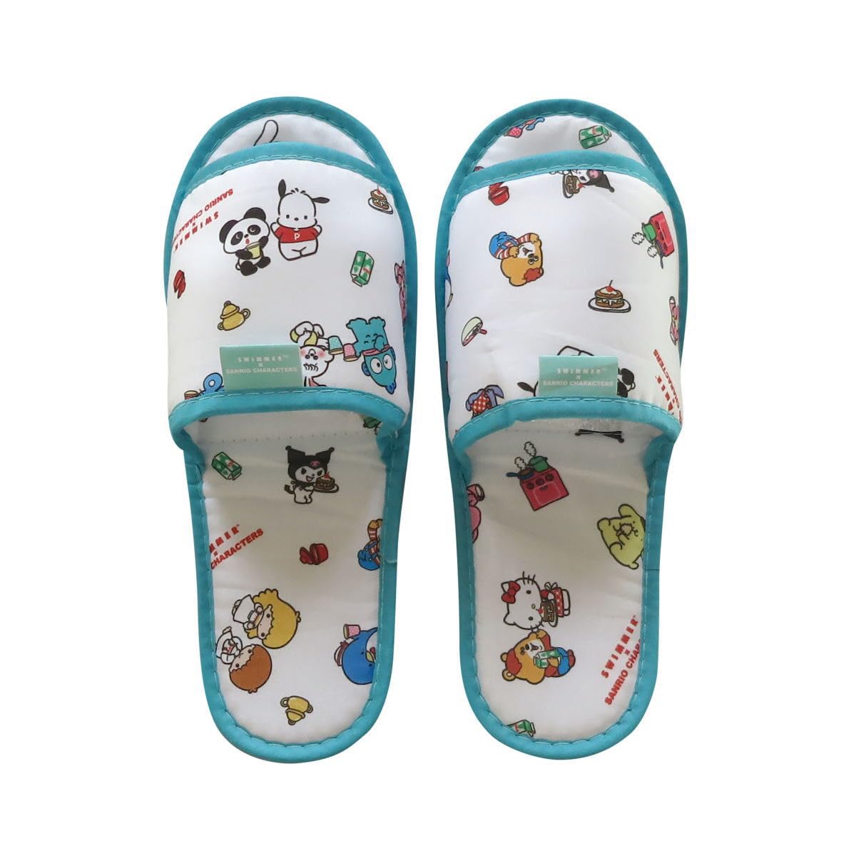 Swimmer x Sanrio Characters, Travel Goods, Portable Slippers, White