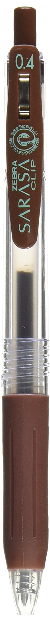 Zebra Sarasa Clip Pen 0.4 mm, Brown (JJS15-E)