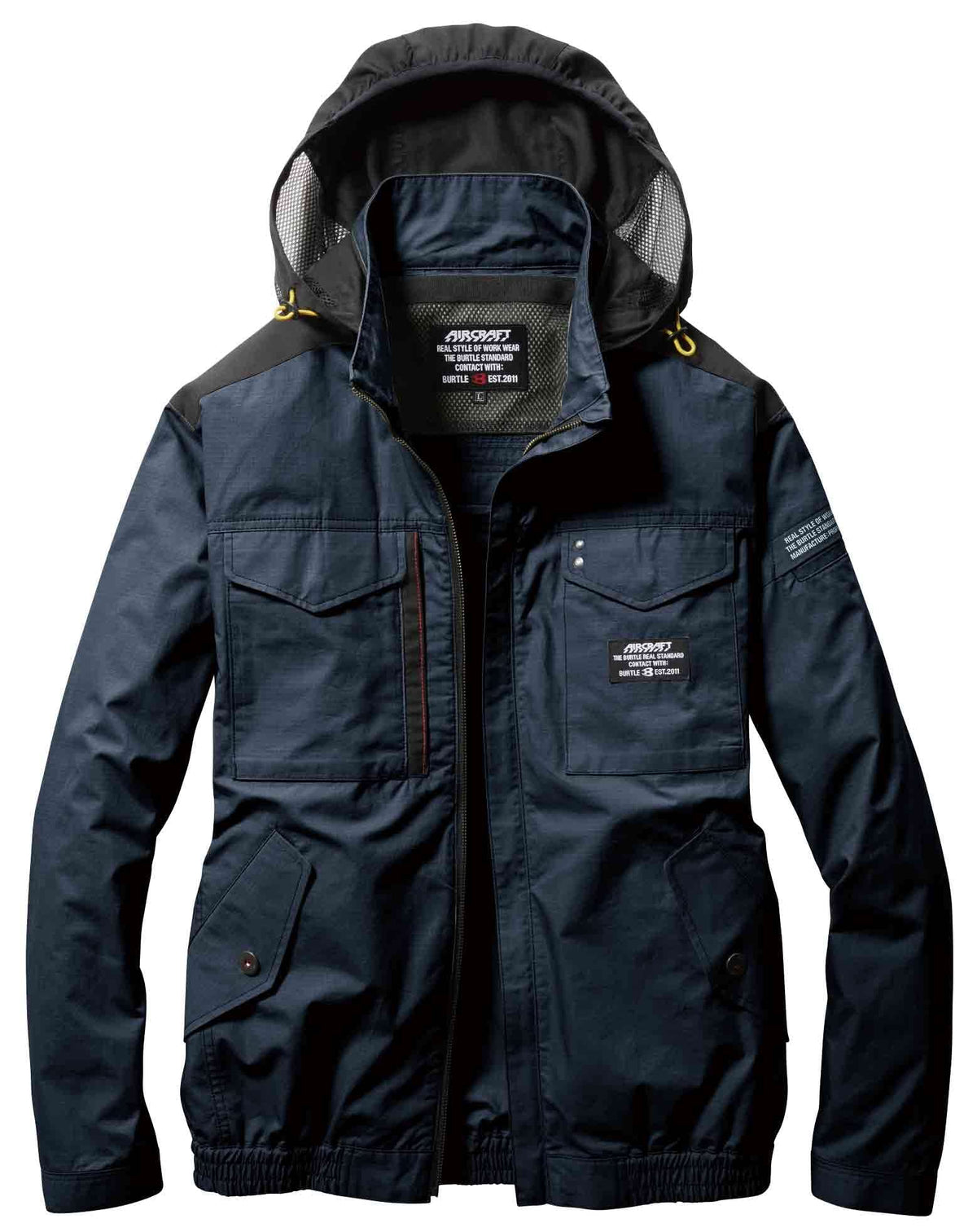 BURTLE AC1181 Aircraft Jacket (Unisex) for Spring and Summer, Navy, 3 M
