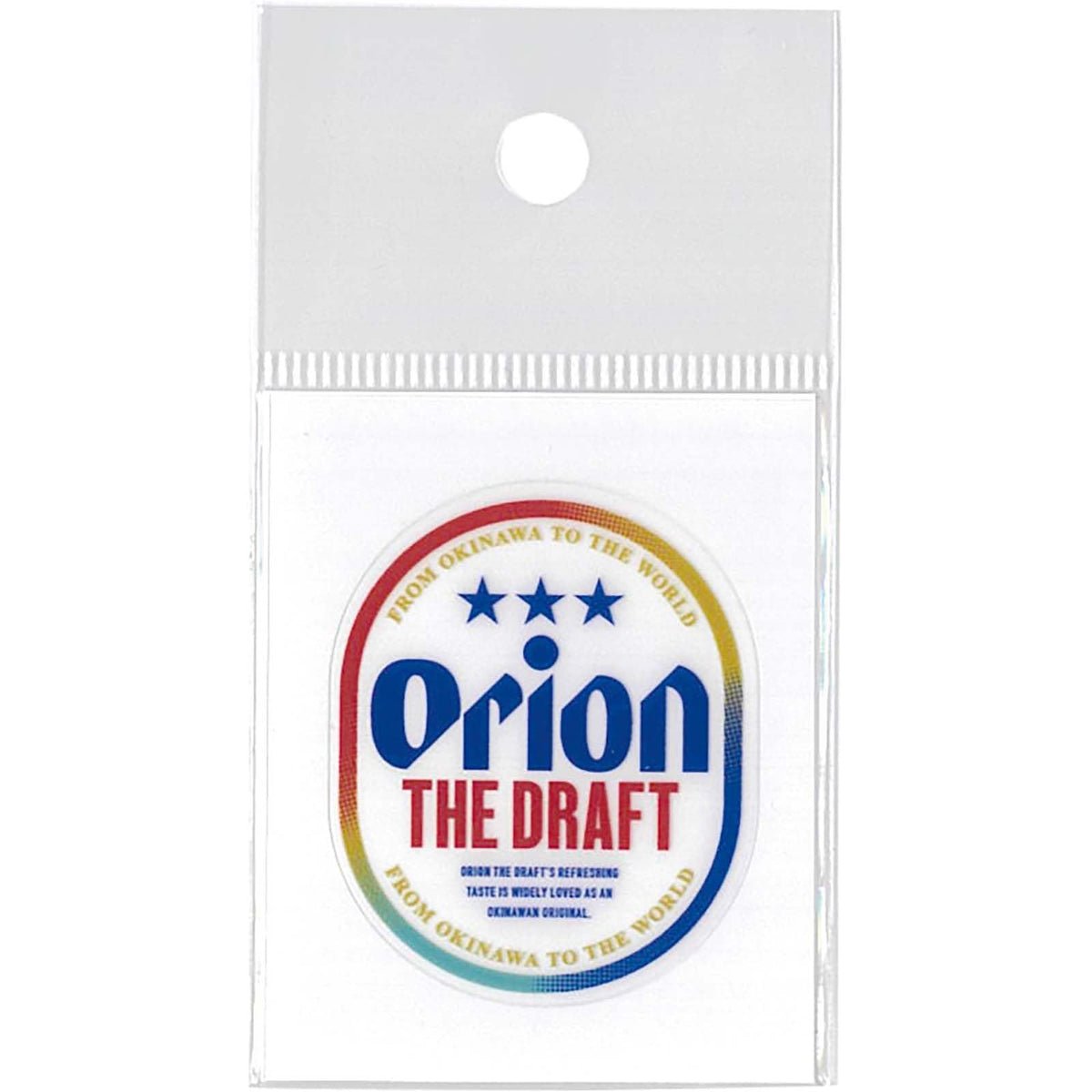 Santos LOR-08-07 Sticker Orion Beer Clear Sticker Mini Label Approx. 2.4 x 1.9 inches (6 x 4.8 cm), Made in Japan White