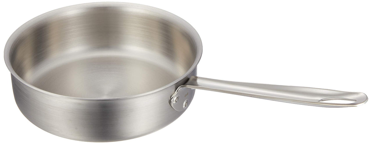 Endoshoji TKG ASTH503 Single Handled Pot, Deep Stew Pan, Torino Series, Stainless Steel Triple Layer Steel, Commercial Induction Cooker Compatible Pot, Size Indicator: 0.8 inches (21 cm), Outer
