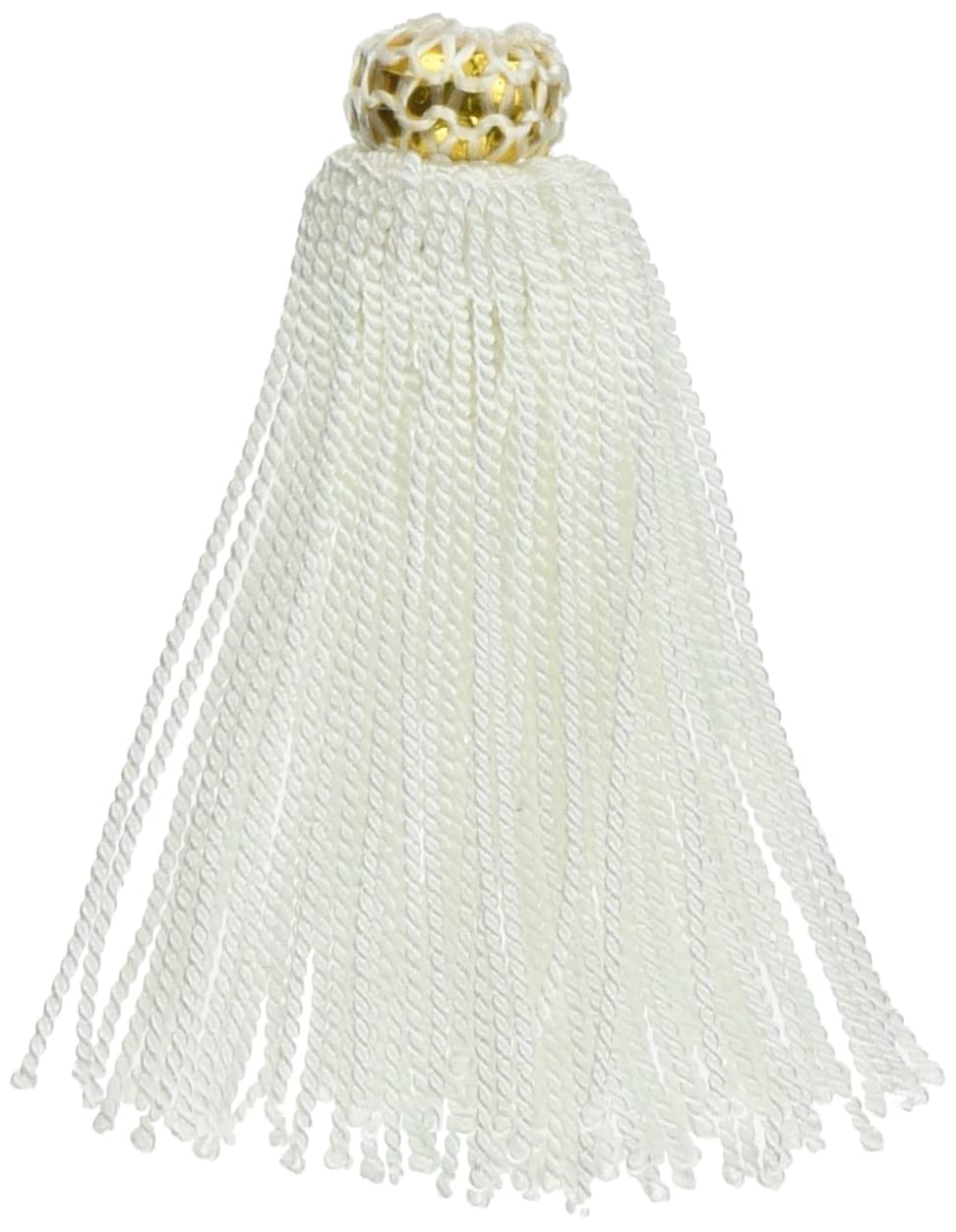 NBK TU60-W Decorative Tassel, White, Approx. 2.4 inches (6 cm), 1 Pair of 2 Pieces, Craft Supplies