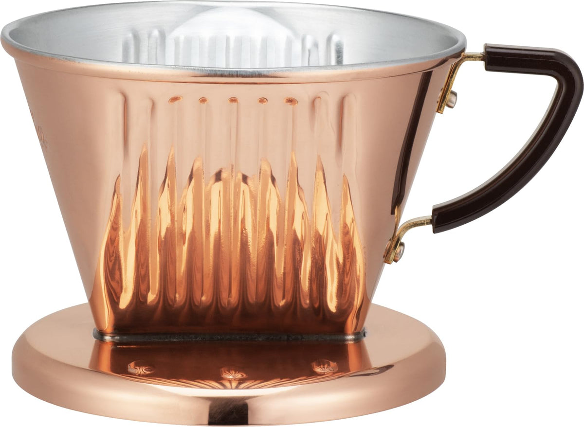 Carita #05153 Cu102 Copper Coffee Dripper with High Thermal Conductivity, For 2 to 4 People, Made in Japan, For 2 People, For 4 People, For 2 People, For 2 Cups, For 4 Cups, Stylish, Camping,
