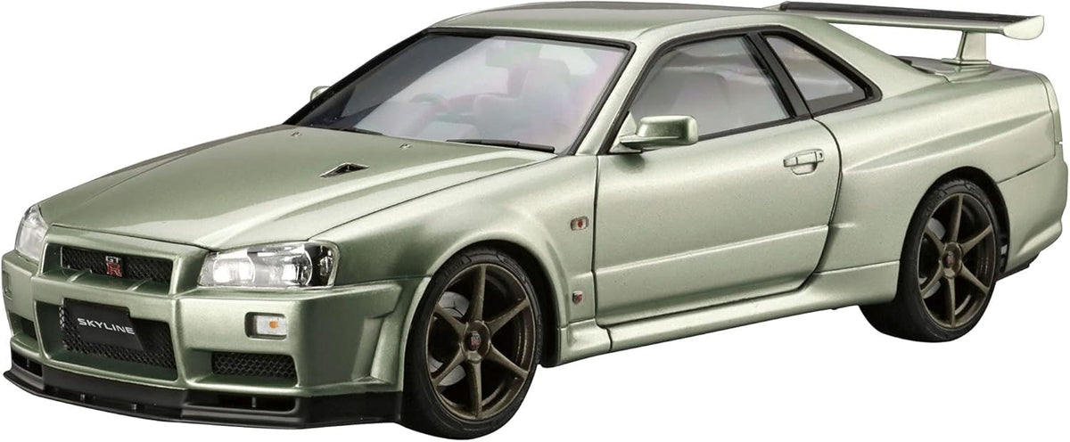 Aoshima Bunka Kyozai (AOSHIMA) Model Car No.134 1/24 Nissan BNR34 Skyline GT-R V-specII Nur. '02 Plastic Color Coded Plastic Model