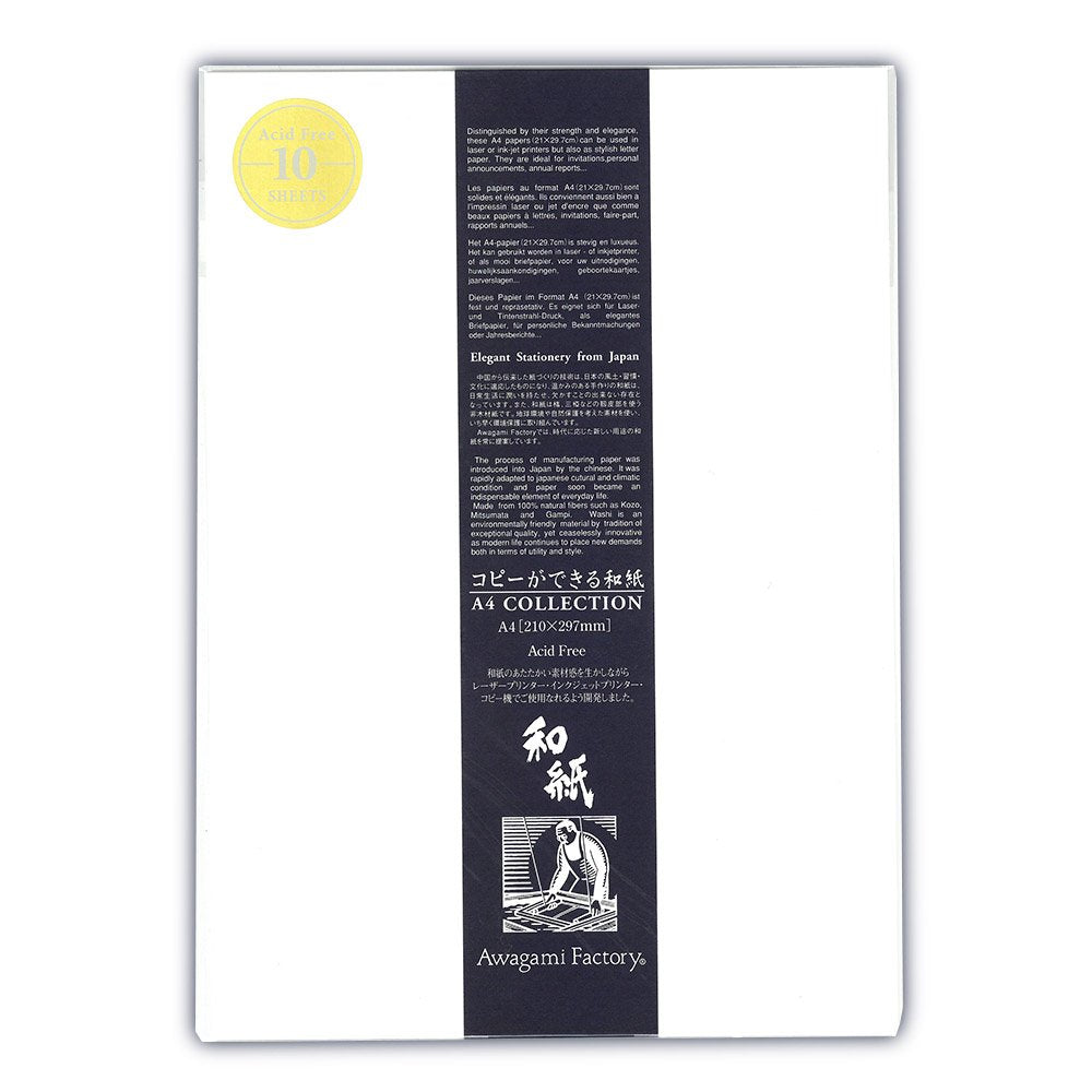 Awagami Factory Washi No.115 Yuki Shin-Inbe A4 Washi That Can Be Copied