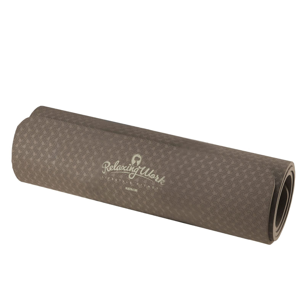 Hatachi NH3612-13 Yoga Mat, Unisex, 70.9 x 23.6 inches (180 x 60 cm), Non-Slip, 0.4 inches (10 mm) Thick, Wave Pattern, Brown, Premium Fitness Mat 10