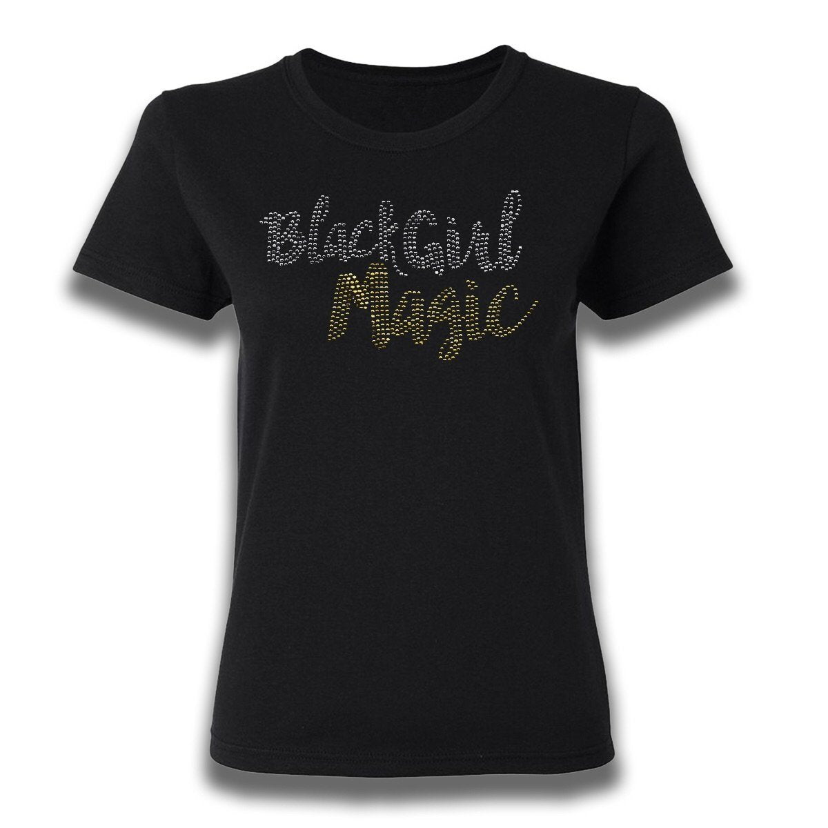 Natural Roots T-Shirts and Accessories Black Girl Magic Bling T-Shirt (Black, Small)