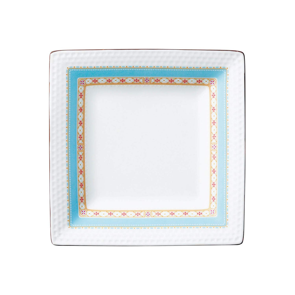 Noritake 5340A/1645 Square Plate, 7.5 inches (19 cm), Humming Blue, Microwave and Dishwasher Safe, 1 Piece, Fine Porcelain
