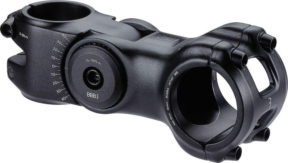 BBB BHS-30 Stem, Black, 4.3 inches (110 mm), ±40°/1.4 inches (35 mm), High Six, Adjustable Angle Support ±40°