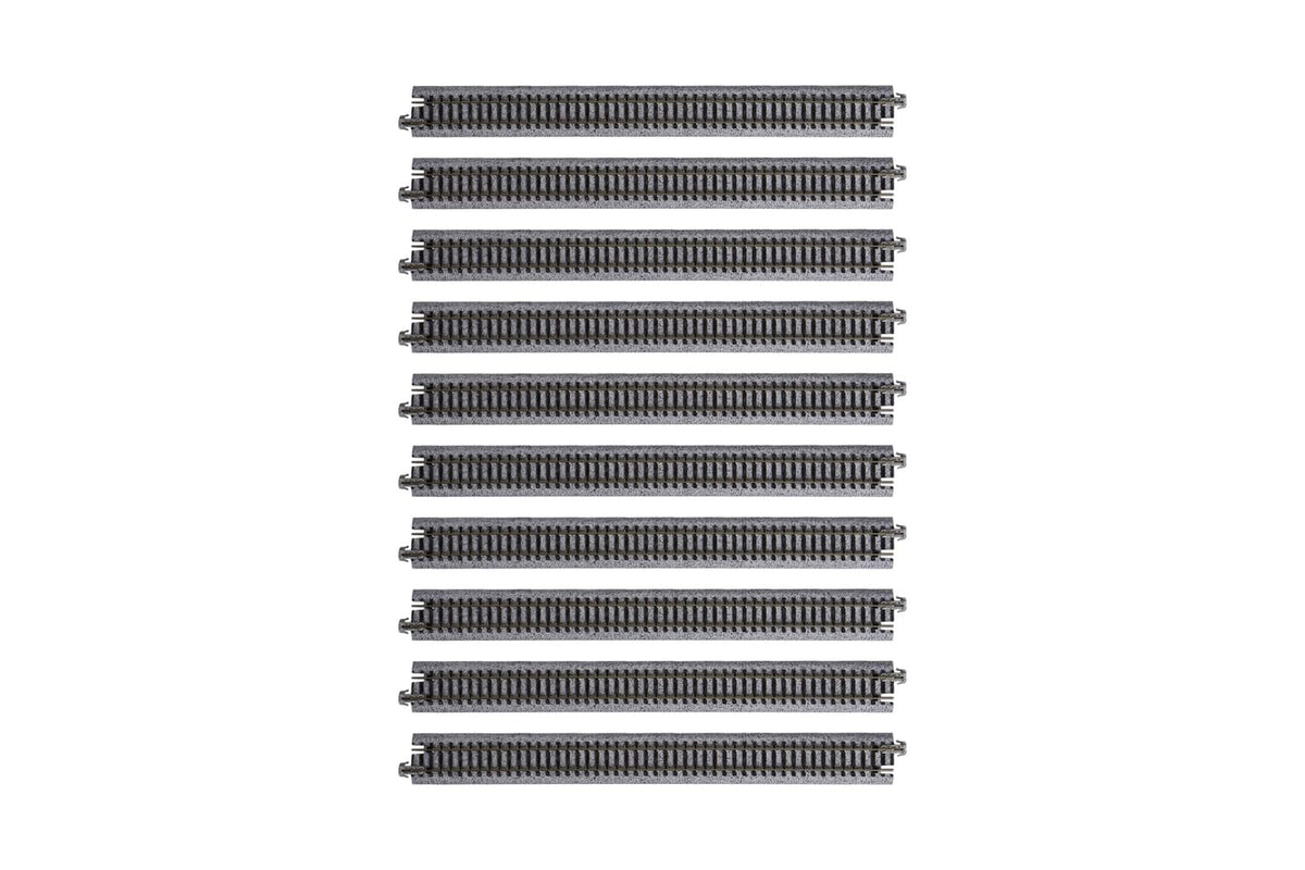 KATO N Gauge Straight Track 9.8 inches (248 mm), Pack of 10, 20-000-L Railway Model Supplies