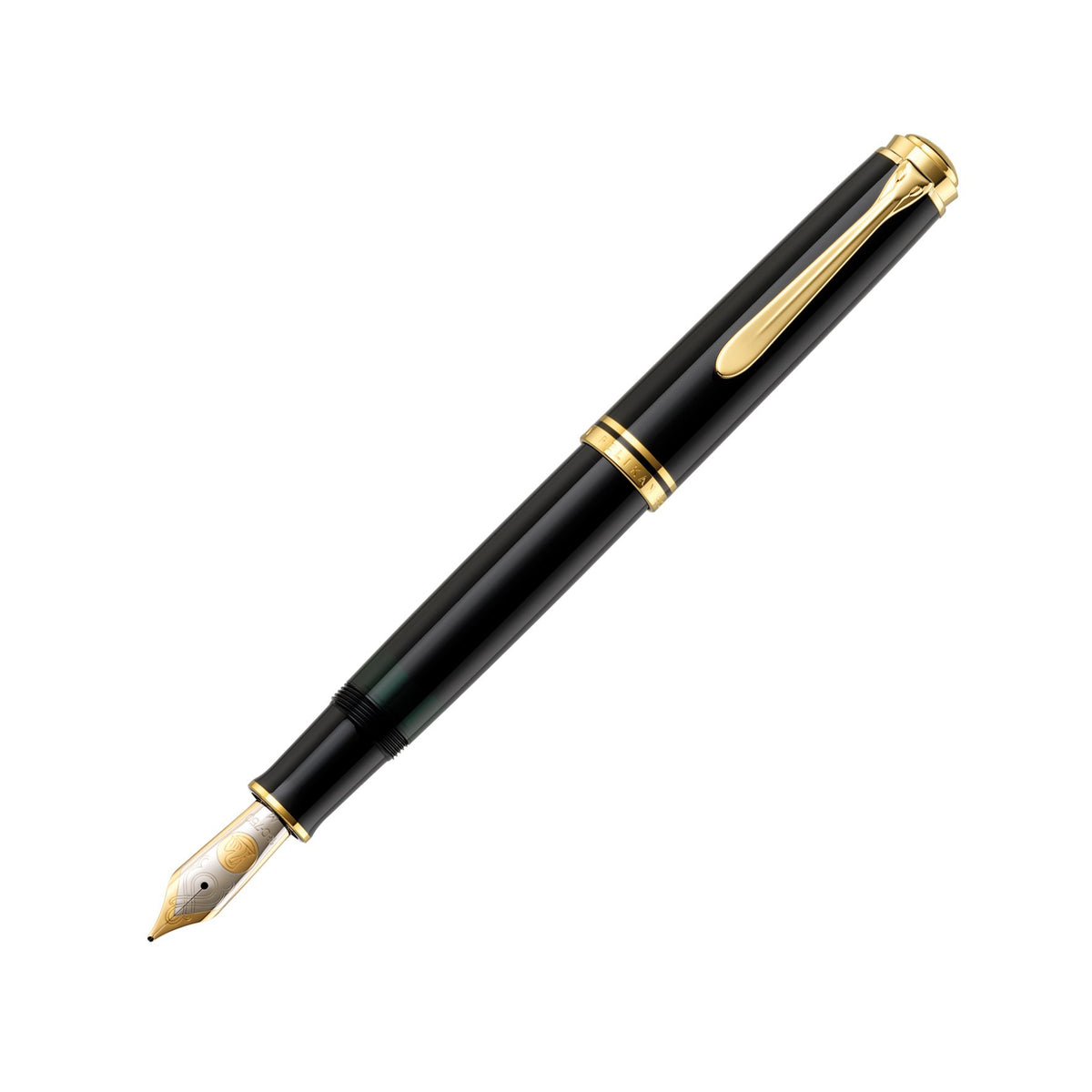 Pelikan M1000 Fountain Pen, F, Fine Point, Black, Souvelane