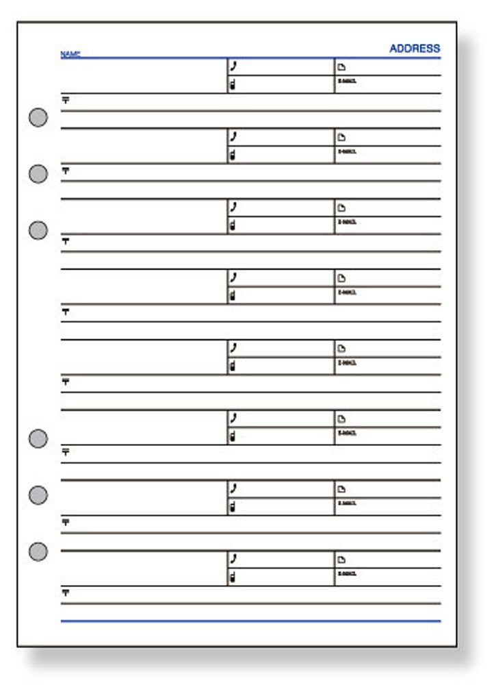 Raymay Fujii WWAR400 System Notebook Refill Keyword Address A5