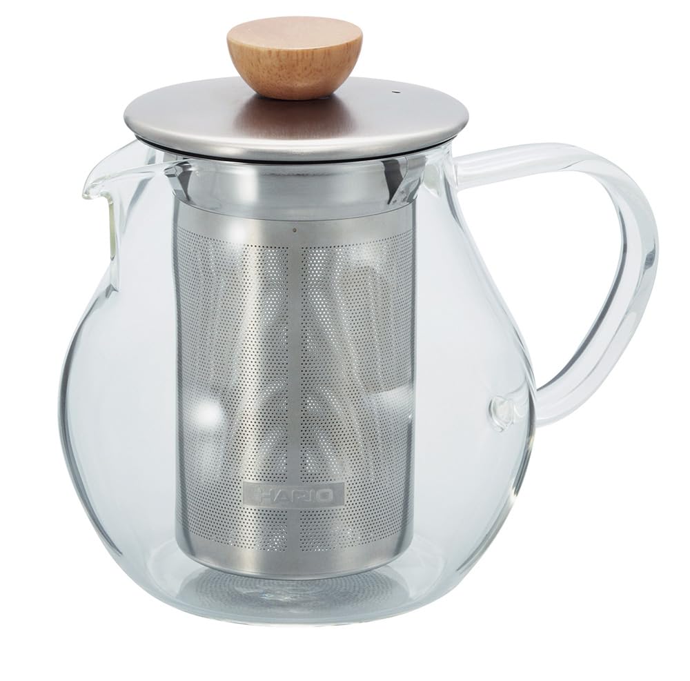 Hario Glass Tea Pitcher with Stainless Steel Filter, 450ml