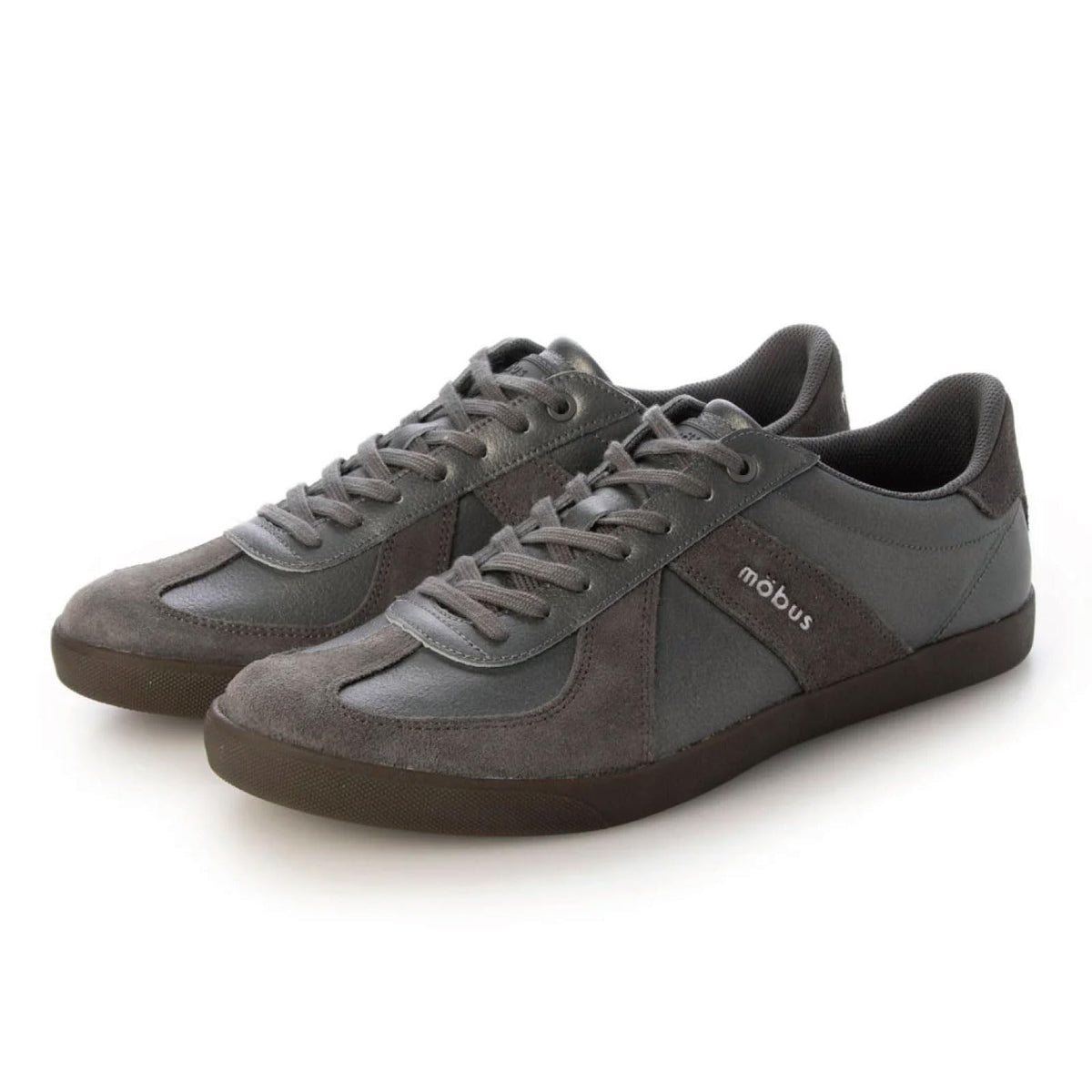 MOBUS Men's Casual Leather Sneaker Nurnberg (DK.Silver, US Footwear Size System, Adult, Men, Numeric, Medium, 8)
