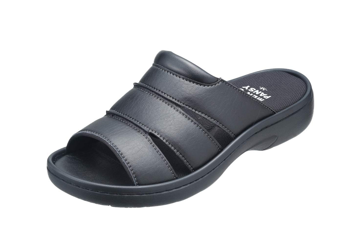 Pansy(パンジー) Men's, Office Sandals, Easy to wear, Black, 26.0~26.5 cm