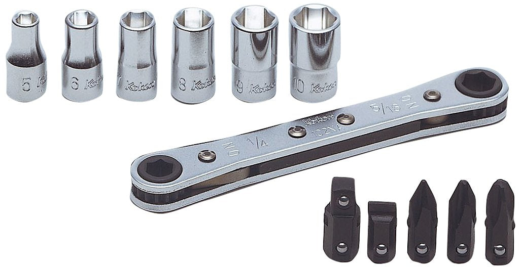 Ko-ken R810C 1/4" Sq. Drive 12 Piece 6-Point Socket Set 5-10mm
