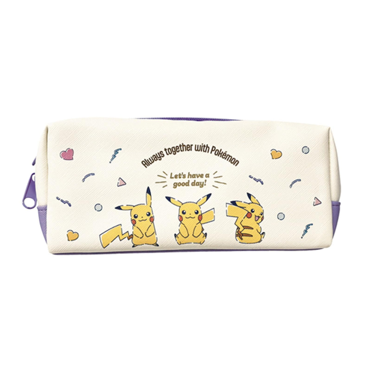 Maruyoshi Pokemon PM-WFP-PK Double Zipper Pouch, Pikachu, H3.1 x W7.5 x D2.8 inches (8 x 19 x 7 cm)