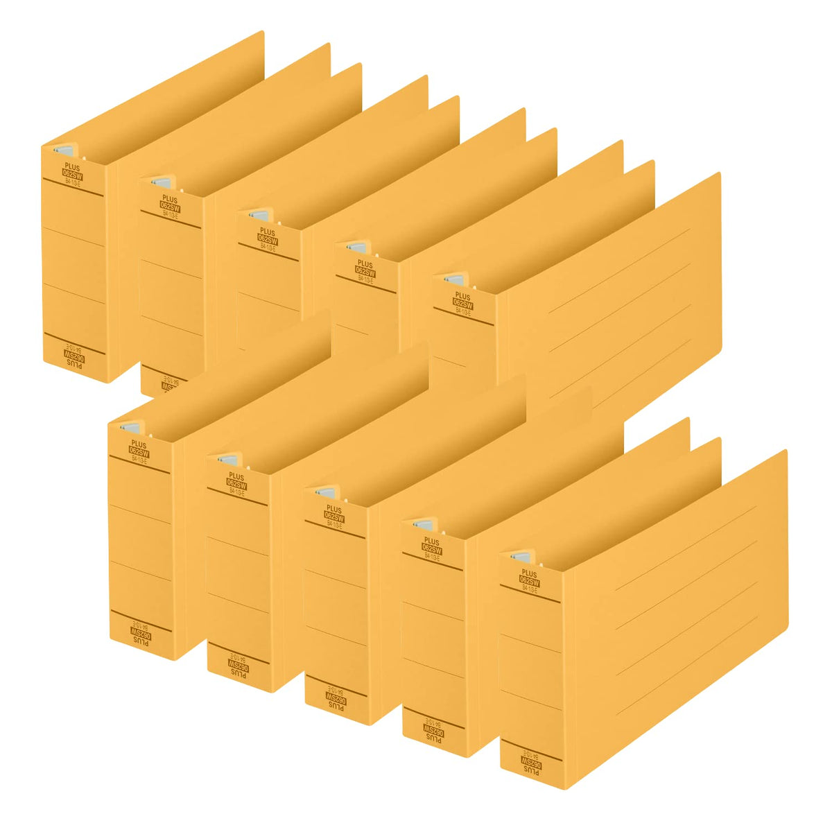 Plus 76-047 x 10 NO.062SW Flat File for Unified Slip, Thick Binding, 500 Sheets, Yellow, 10 Sheets
