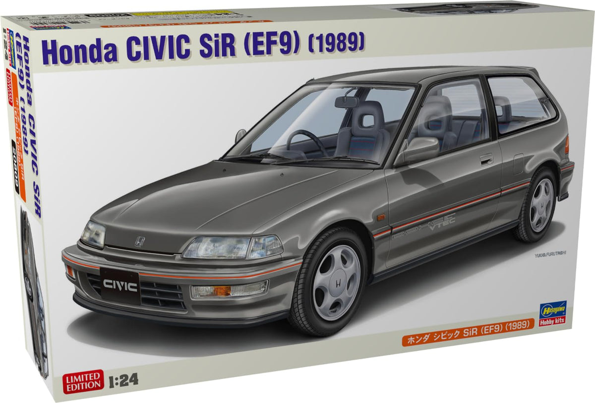 Hasegawa 1/24 Honda Civic SiR (EF9) (1989) Plastic Model 20809 (Automotive)