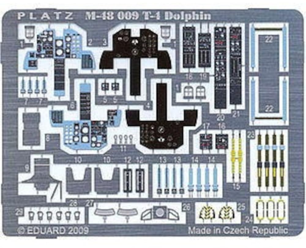 Platz 1/48 Etching Parts for The Japan JSDF T-4 (Renewed) Parts for Plastic Models M48-9