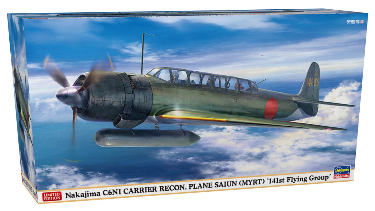 Hasegawa 07557 1/48 Japanese Navy Nakajima C6N1 Aerial Reconnaissance Aircraft Saiun 141st Aircraft Plastic Model