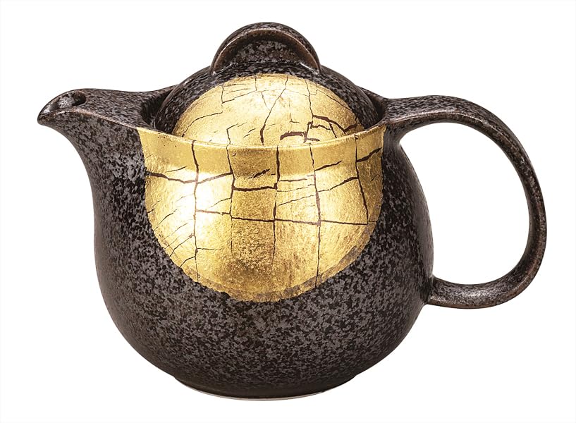 Nakamaru K9-649 Kyudani Ware Pot Teapot, Gold Foil