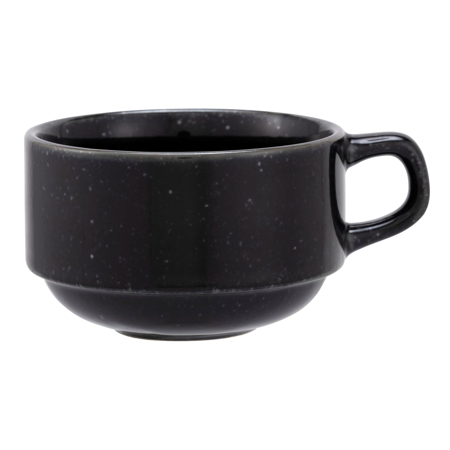 おぎそ Dishwasher and Microwave OK! 4658 Stacked Cappuccino 8.5 fl oz (240 cc), Black, Used in Hotels and Restaurants, Made in Japan, Durable, Porcelain, Commercial Use