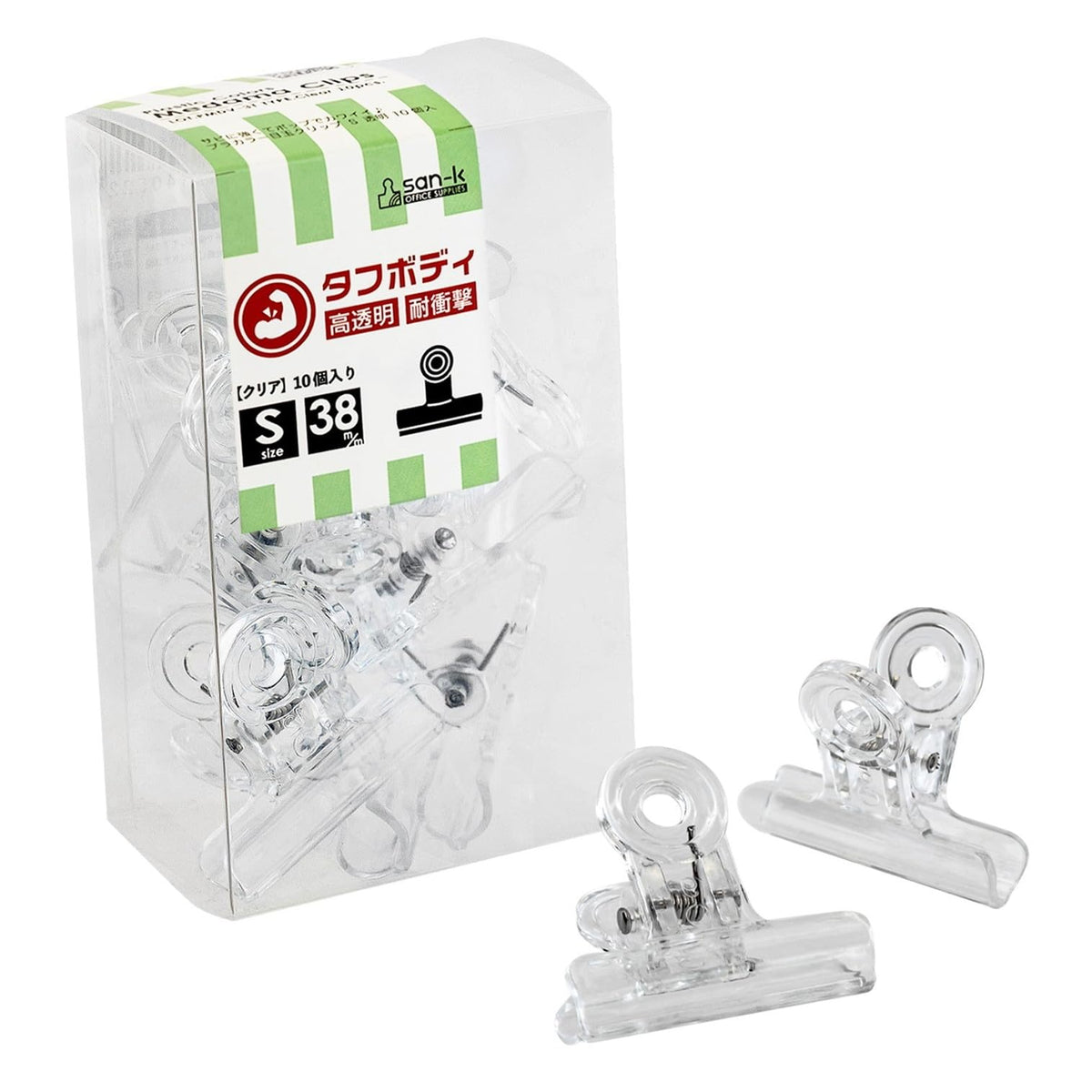 Suncake Com PMDV-3T-10 Eyeball Clips, Small, 10 Boxes of 10, Plastic, 1.5 inches (38 mm), Transparent