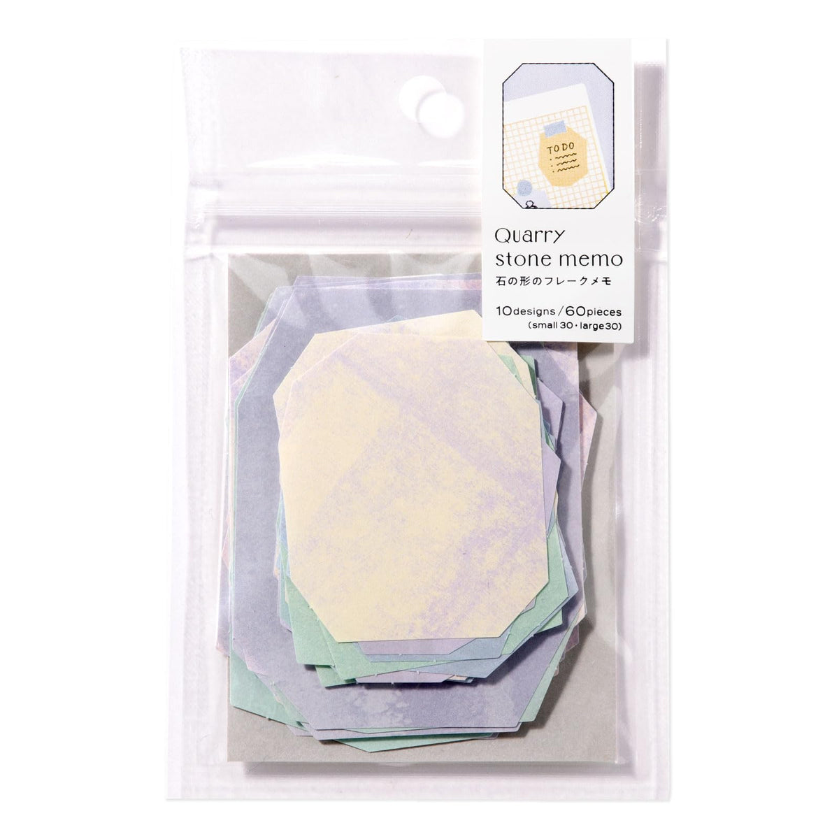 Iroha Publishing GQM-03 Quarry Memo, Stone Memo, 3 Types, 60 Sheets