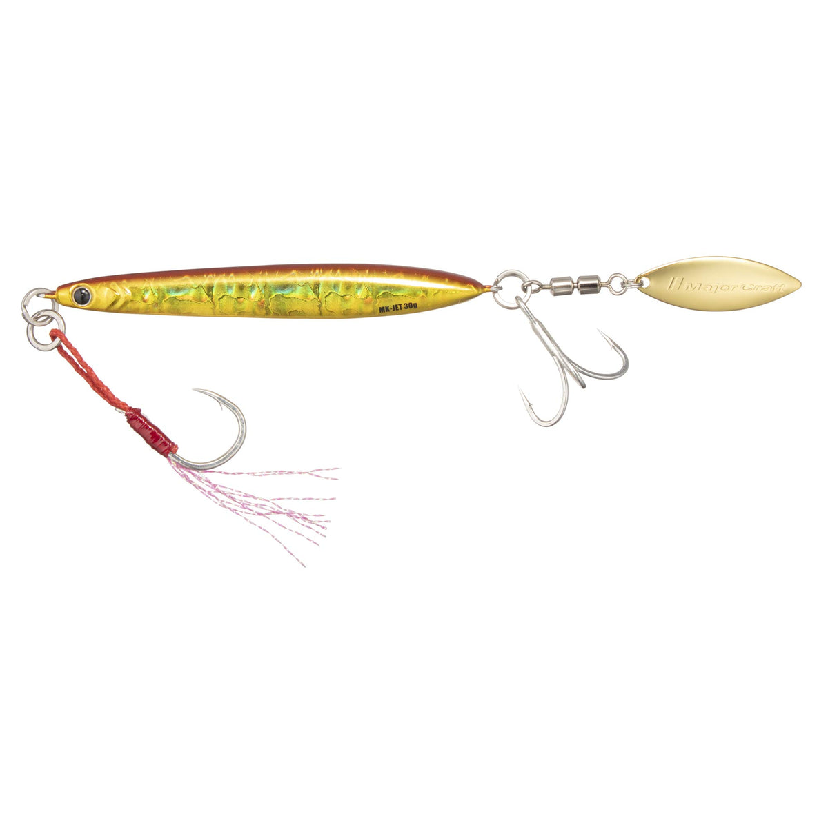 Major Craft Maki Jig Jet, Metal Jig, 1.1 oz (30 g), Red Gold #3 Lure