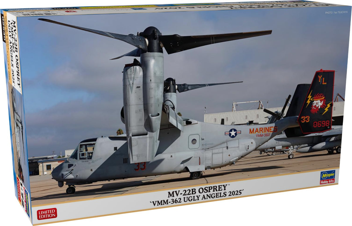 Hasegawa 602530-1/72 Mv-22B Osprey VMM-362 Ugly Angels 2025-1:72 Scale