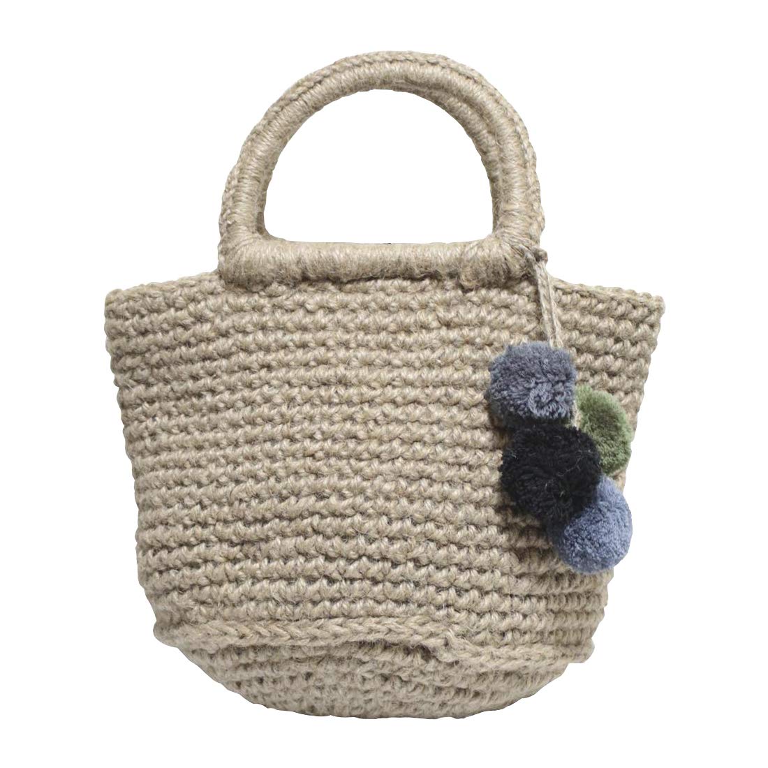 メイクアップ(Make up) Brushed Jute Tote BE Handbag Shopping Bag Fashionable SRE19-08