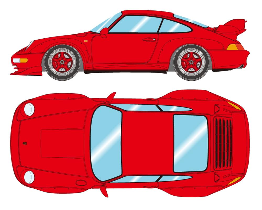 メイクアップ Vision 1/43 Porsche 911 (993) GT2 Street 1996 Garth Red (Red Wheel) Finished Product VM114I