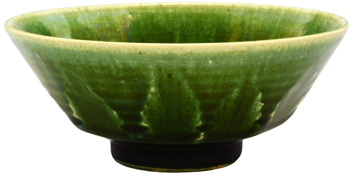 Seto Ware 136-0031 Masanori Hatano Rice Bowl (with Presentation Box), Oribe Chamfered