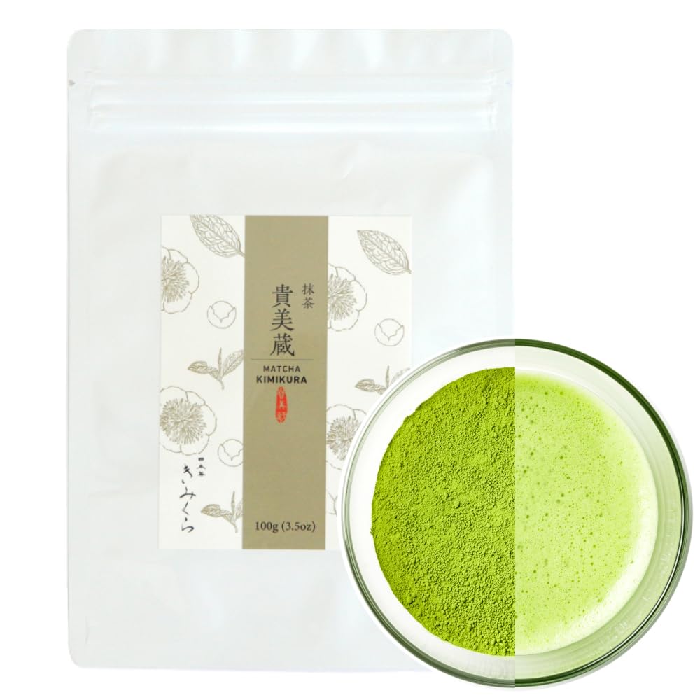 KIMIKURA Ceremonial Grade Matcha Green Tea Powder Japan-wide Blend, 100g/3.5oz