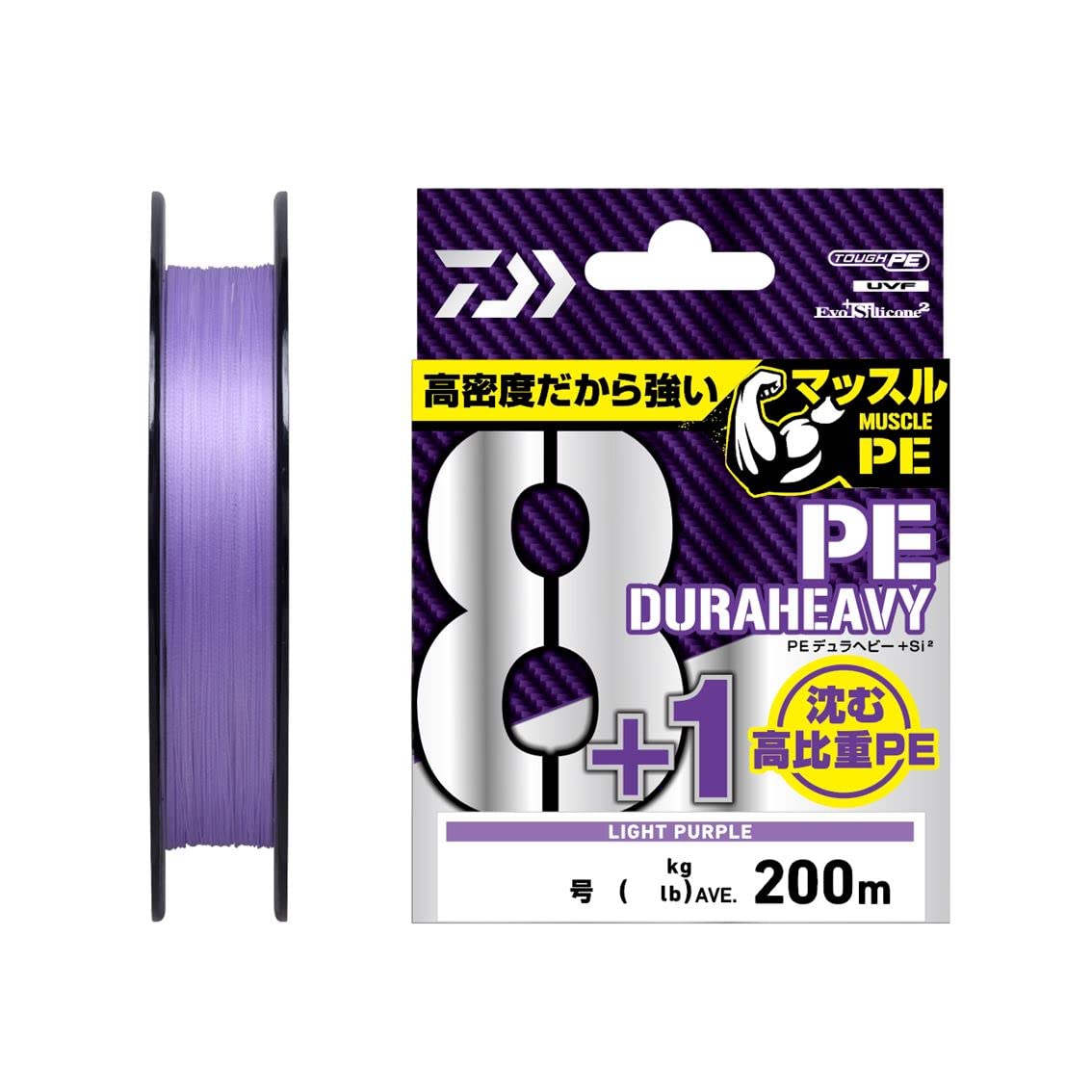 Daiwa PE Line UVF PE Dura Heavy X8+1 + Si2 Light Purple 2-200