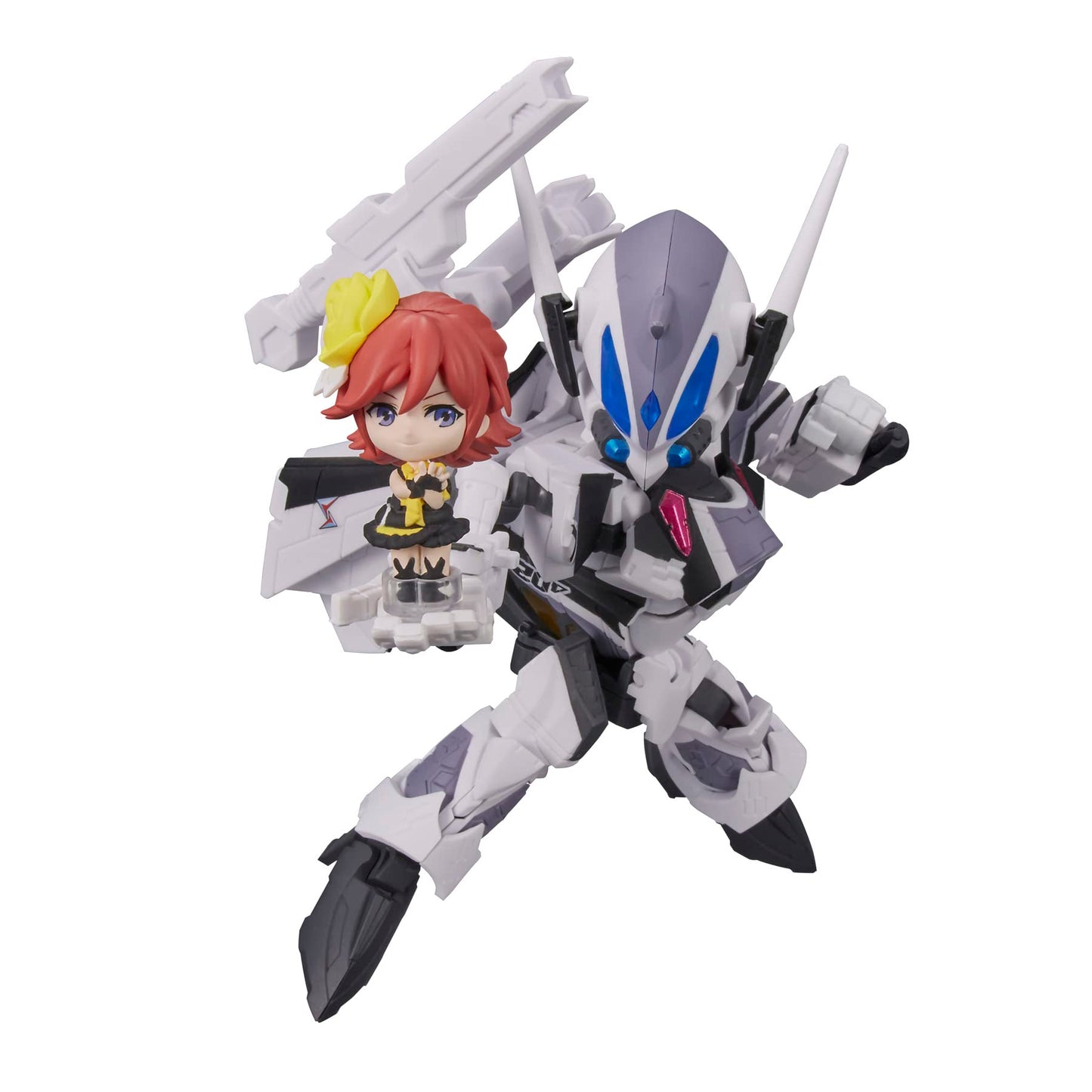 TAMASHII NATIONS - Macross Delta - VF-31F Siegfried (Messer Ihlefeld use) with Kaname Buccaneer, Bandai Spirits Tiny Session Action Figure