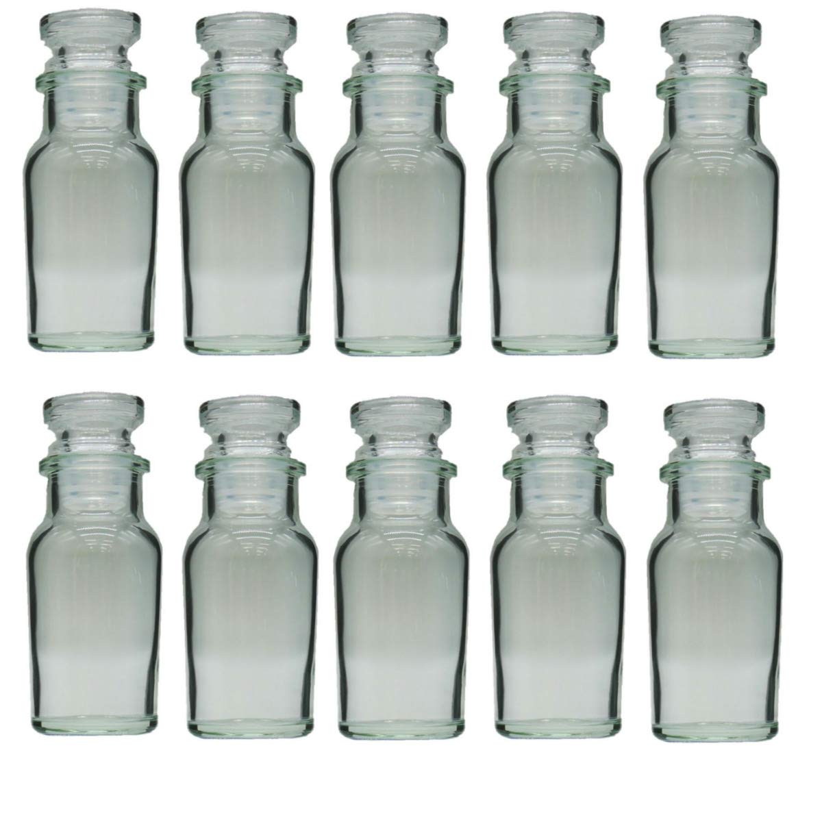 Garasubin Wagner Bottle Glass Jar Spice Bottle 66.7ml (2.25oz) 10-Pack Elegant and Decorative Spice Jars