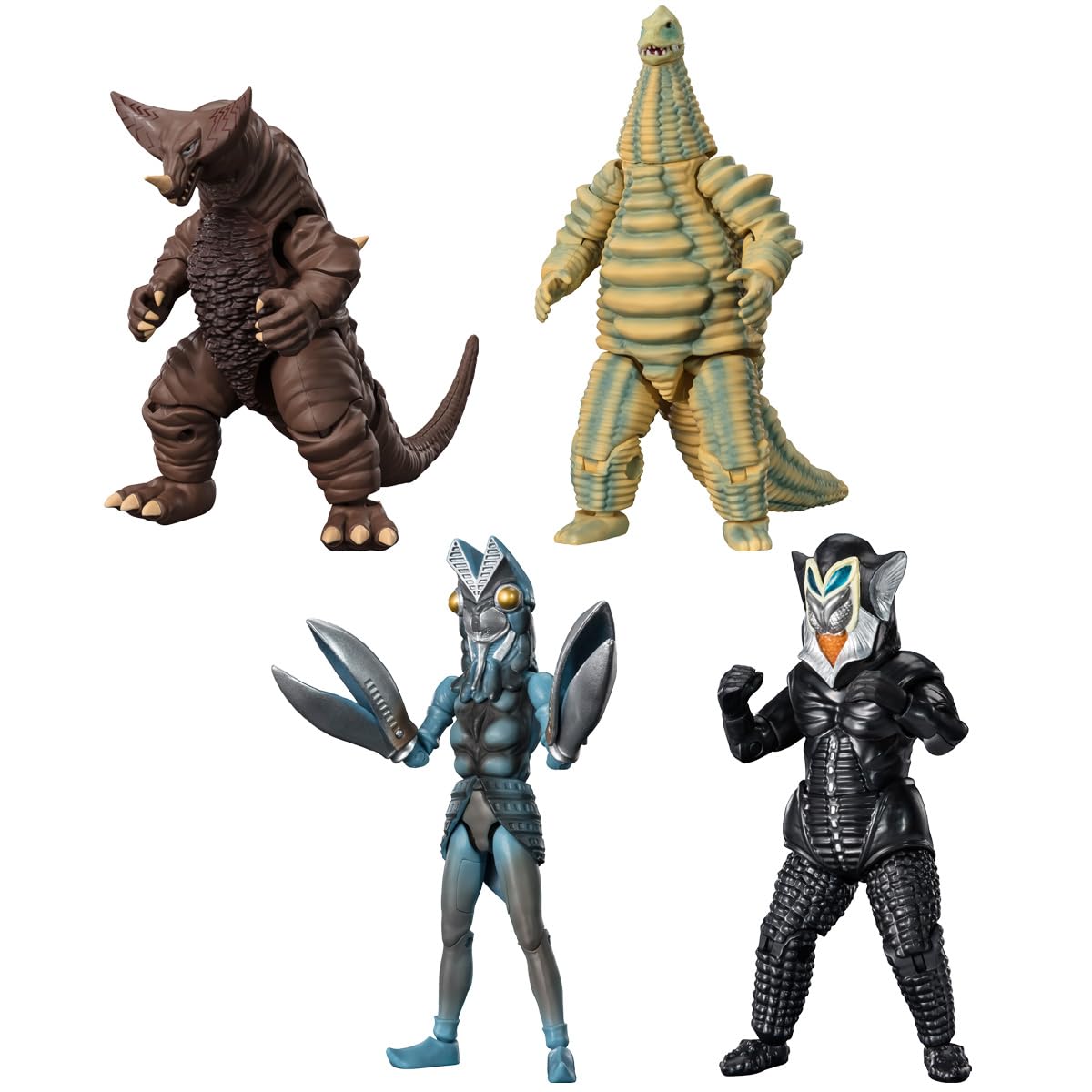 BANDAI Shokugan ChoDo α Ultra Kaiju Set Chodo Alpha Ultra Kaiju (Set of 4), Candy Toy, Chewing Gum (Ultraman Series)