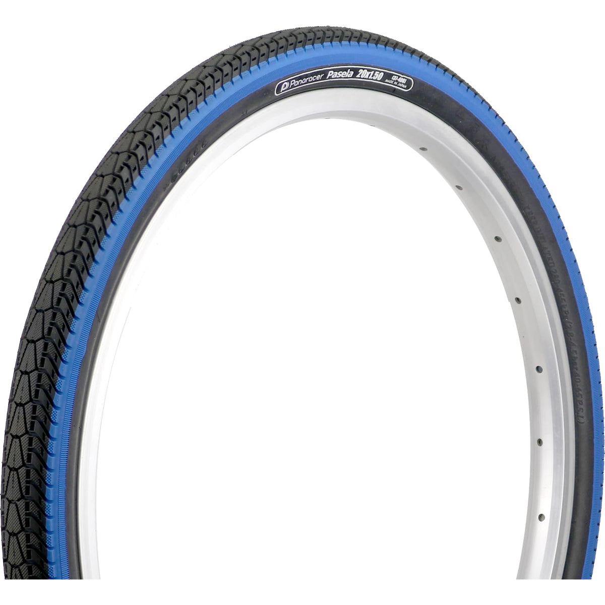 Panaracer 8H185BOP-PA-BL Clincher Tire, Compact, 7.1 x 0.6 Inches (18 x 1.50 mm), Black/Blue Line (for Small Wheels, Folding Bicycles, Street Riding, Commuting to Work)