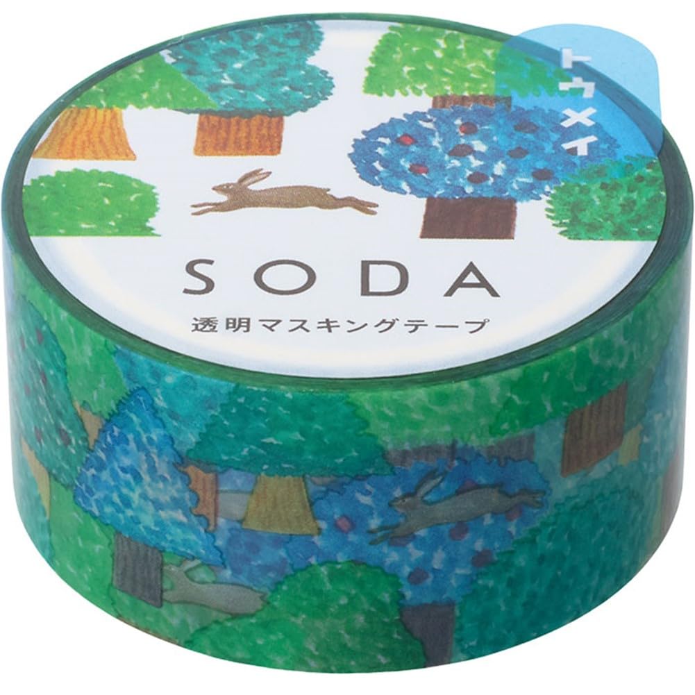 キングジム(Kingjim) King Jim CMT20-016 Masking Tape SODA Transparent Width 0.8 inch (20 mm) Hare