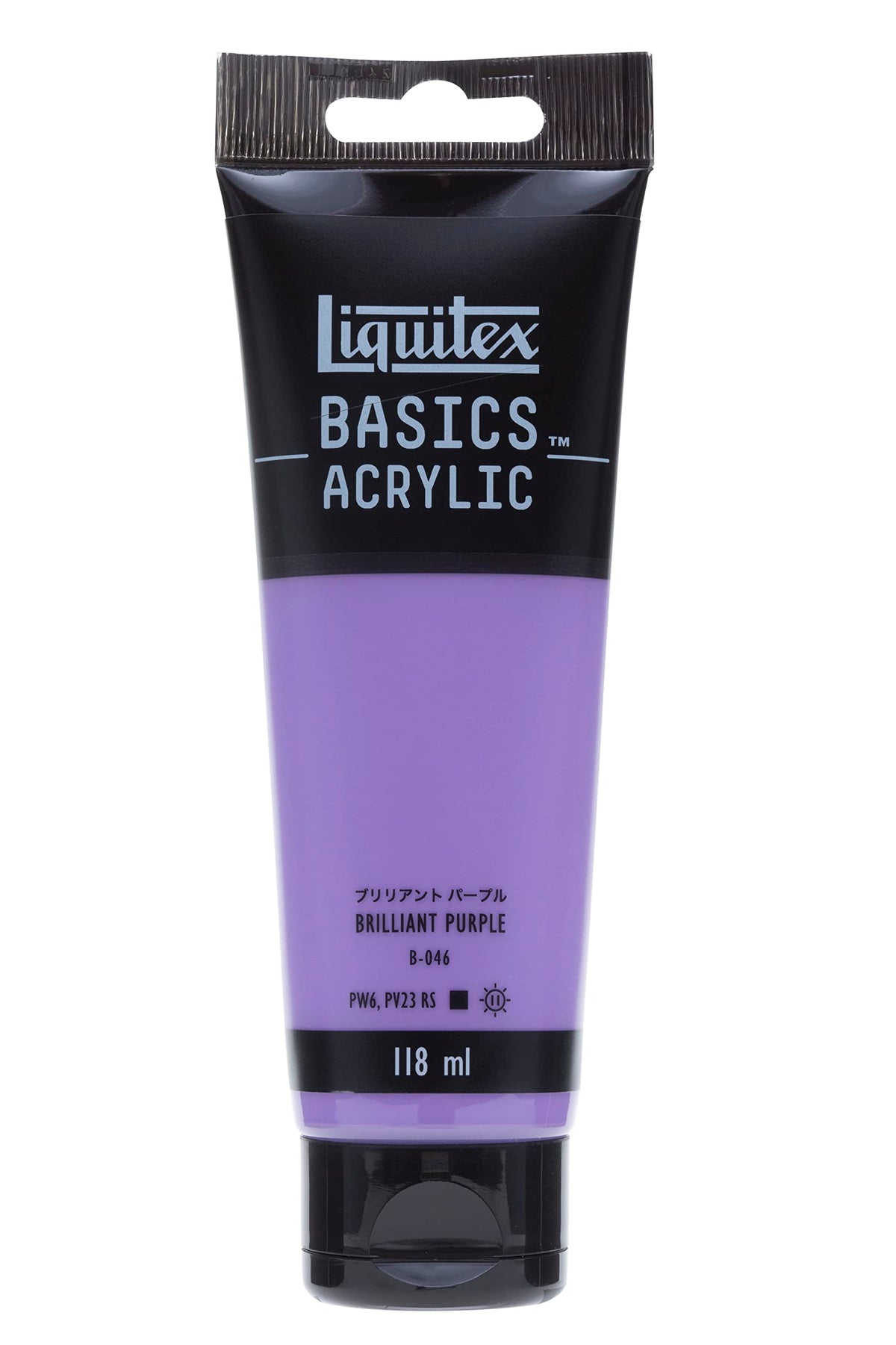 LIQUITEX Acrylic Paint Basics B-046, Brilliant Purple, 4.0 fl oz (118 ml)